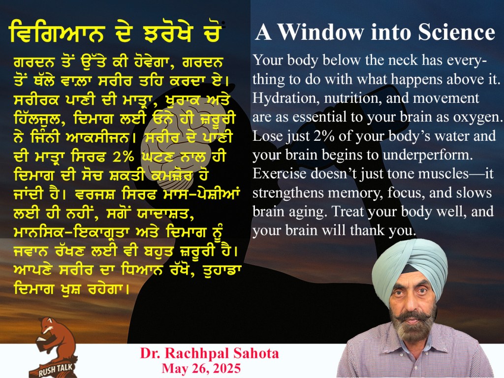 Ever notice how you think clearer after a walk or a glass of water?Your body and brain are one team. Treat one well, the other shines.